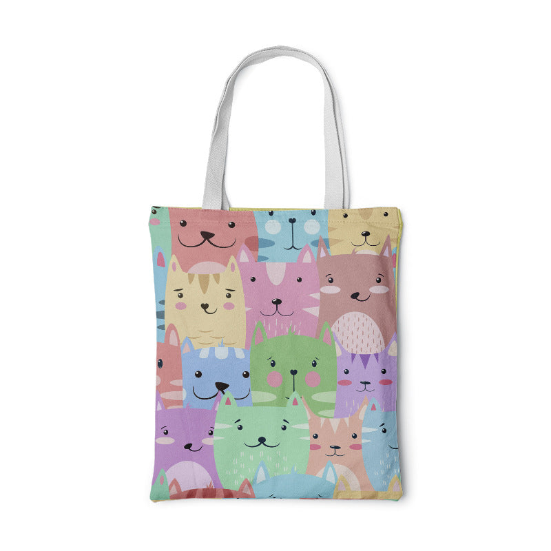 Fashion Women Foldable Canvas Handbag Cute Cartoon Animal Tote Casual Large Capacity Shopping Shoulder Bags Girls Pink Handbag Fashion Women Foldable Canvas Handbag Cute Cartoon Animal Tote Casual Large Capacity Shopping Shoulder Bags Girls Pink Handbag
